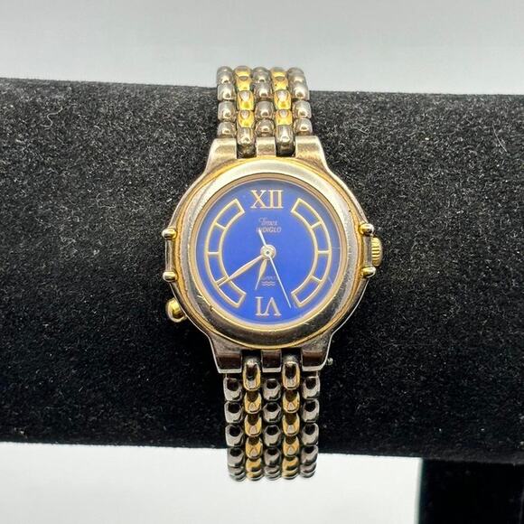 Timex Other - Vintage Gold & Blue Timex Watch